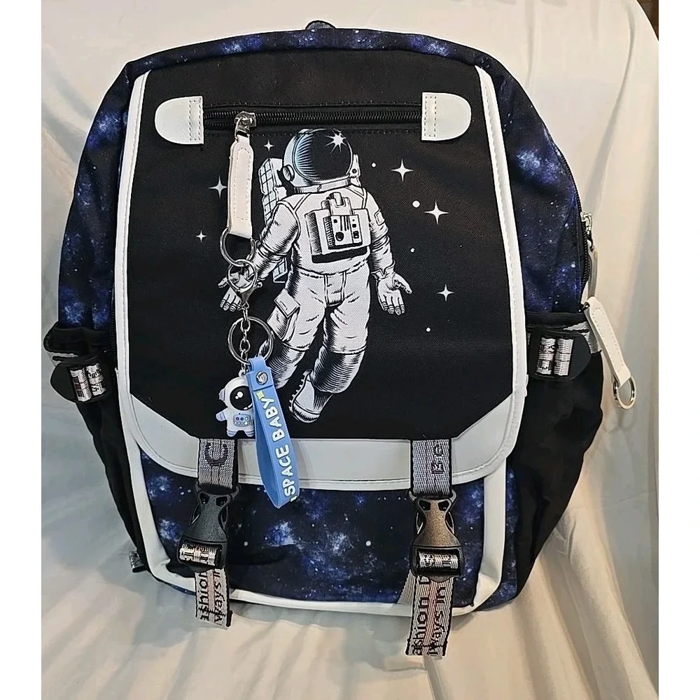 Astronaut Backpack‎ With USP Charging Port (Untested)Full Size Adjustable Straps